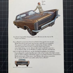 Anuncio impreso vintage del Buick Riviera de 1965