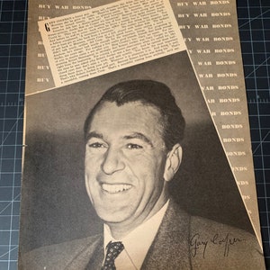 Vintage 1944 gary cooper portrait
