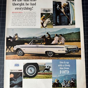 Vintage 1960s Ford Galaxie 500/XL Print Ad