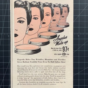 Vintage 1944 louis philippe angelus makeup print advertisement