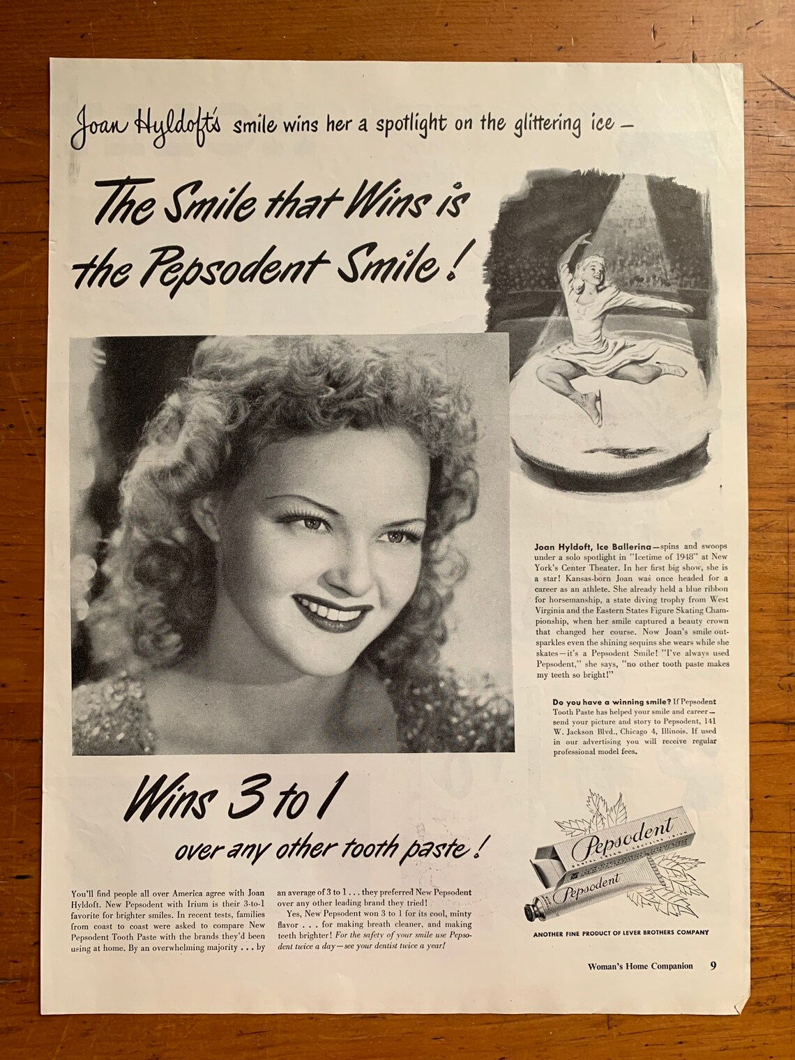 Vintage 1940s Pepsodent Toothpaste Ad Etsy
