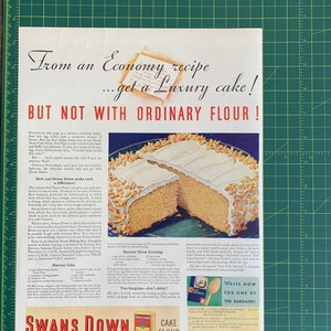 Vintage 1932 Swans Down Cake Flour Print Ad image 2