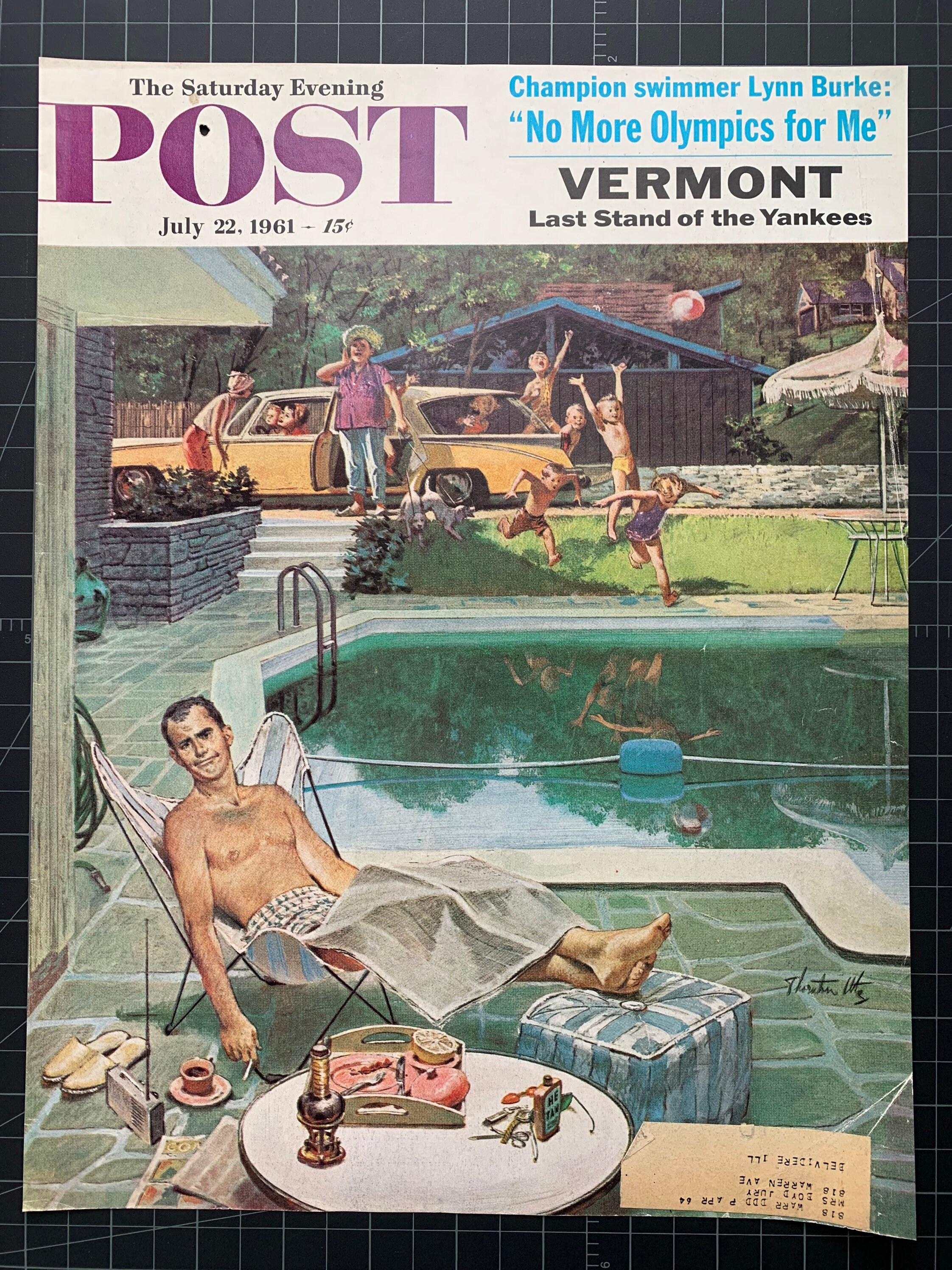 Vintage 1961 Saturday Evening Post Magazine Print advertisement