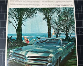 Anuncio impreso Pontiac vintage de 1966