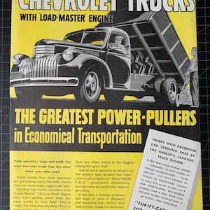 Vintage 1941 Chevrolet Trucks Print advertisement