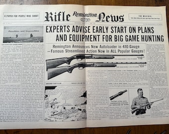 Vintage 1954 Remington Rifle News 2-Page Print Ad