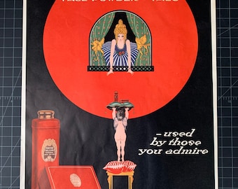 Rare vintage 1918 vivaudou cosmetics print ad