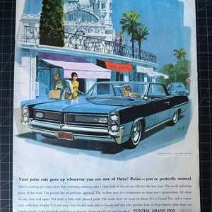 Vintage 1964 Pontiac Grand Prix Print advertisement