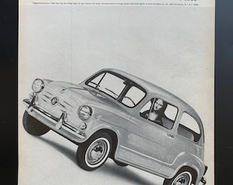 Vintage 1968 Fiat 600D Original Advertisement