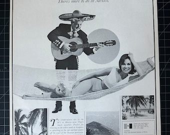 Vintage 1960s Mexico Travel Print Ad