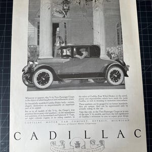 Vintage 1924 Cadillac Print Ad