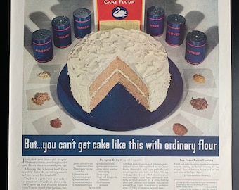 Vintage 1935 Swan’s Down Cake Flour Print advertisement