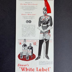 Vintage 1942 Dewar’s Scotch Whiskey Print advertisement