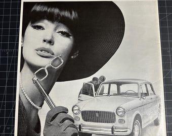 Vintage 1960s Fiat Automobile Original Advertisement