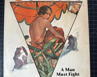 Vintage 1932 Collier’s Magazine Cover - Lou Brooks Artwork - COVER ONLY