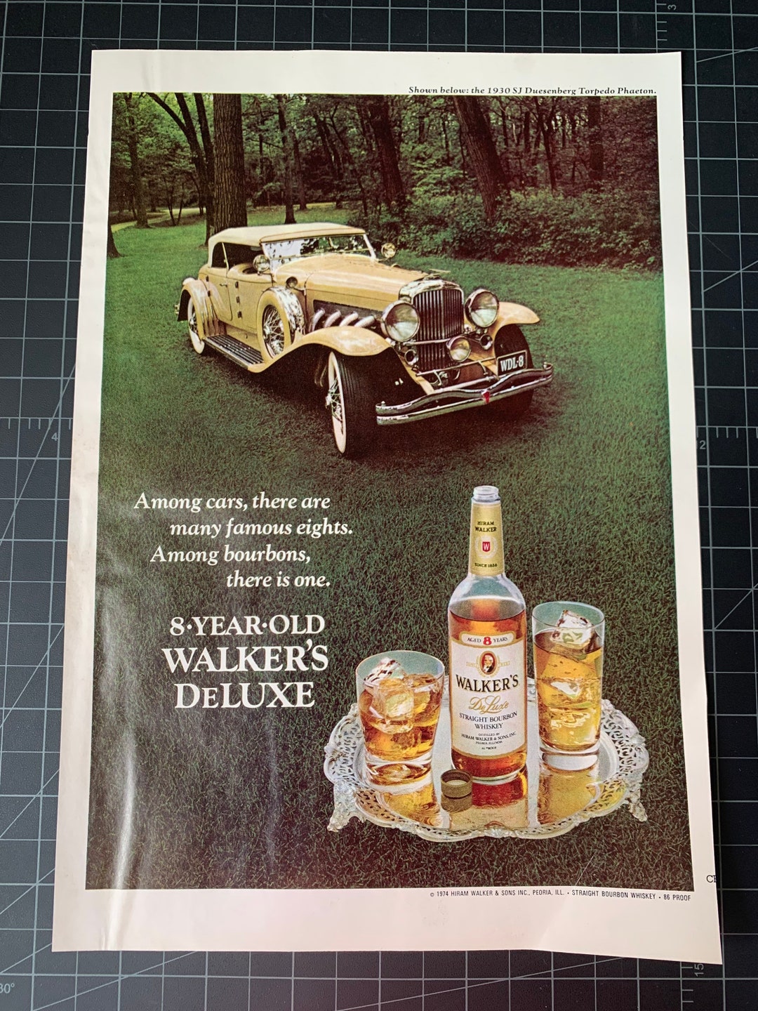 Vintage 1974 Walkers Deluxe Bourbon Whiskey Print Ad Etsy