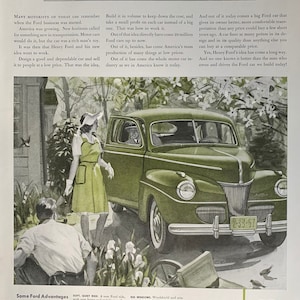Vintage 1941 Ford Sedan Automobile advertisement