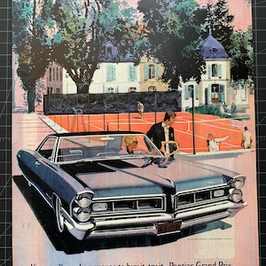 Vintage 1965 Pontiac Grand Prix Print advertisement