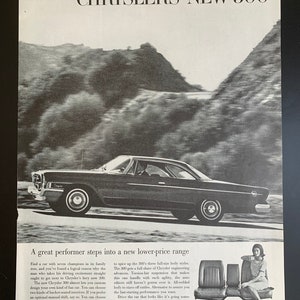 Vintage 1963 chrysler 300 print advertisement
