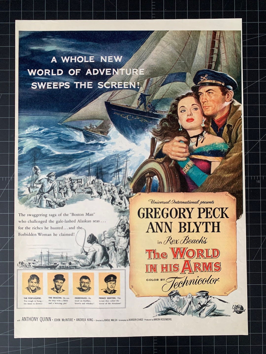 Vintage 1950s “the World in His Arms” Film Print Ad - Gregory Peck ...