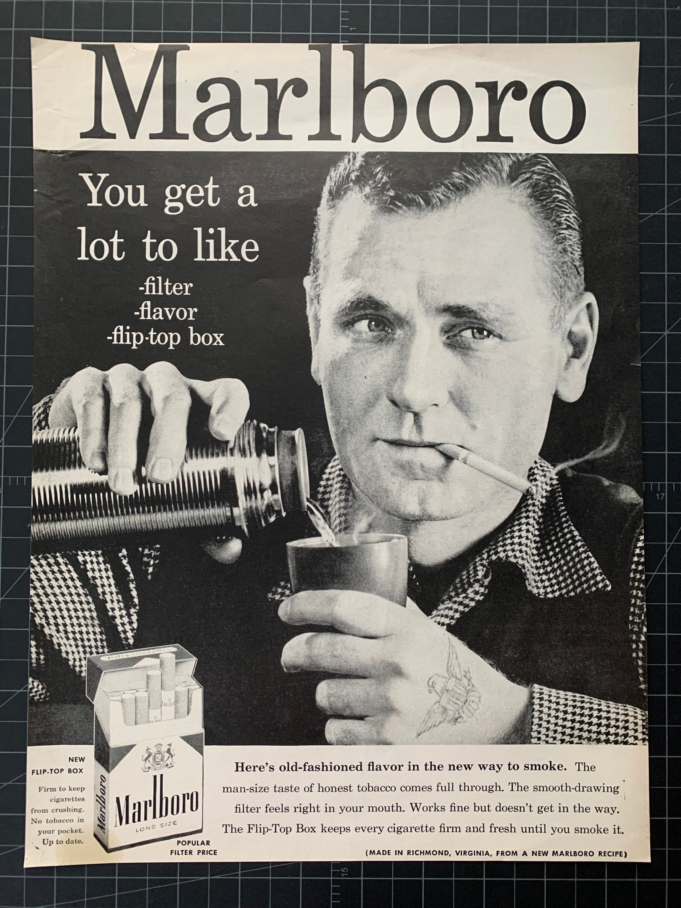 Vintage 1950s Marlboro Cigarettes Print Ad Etsy