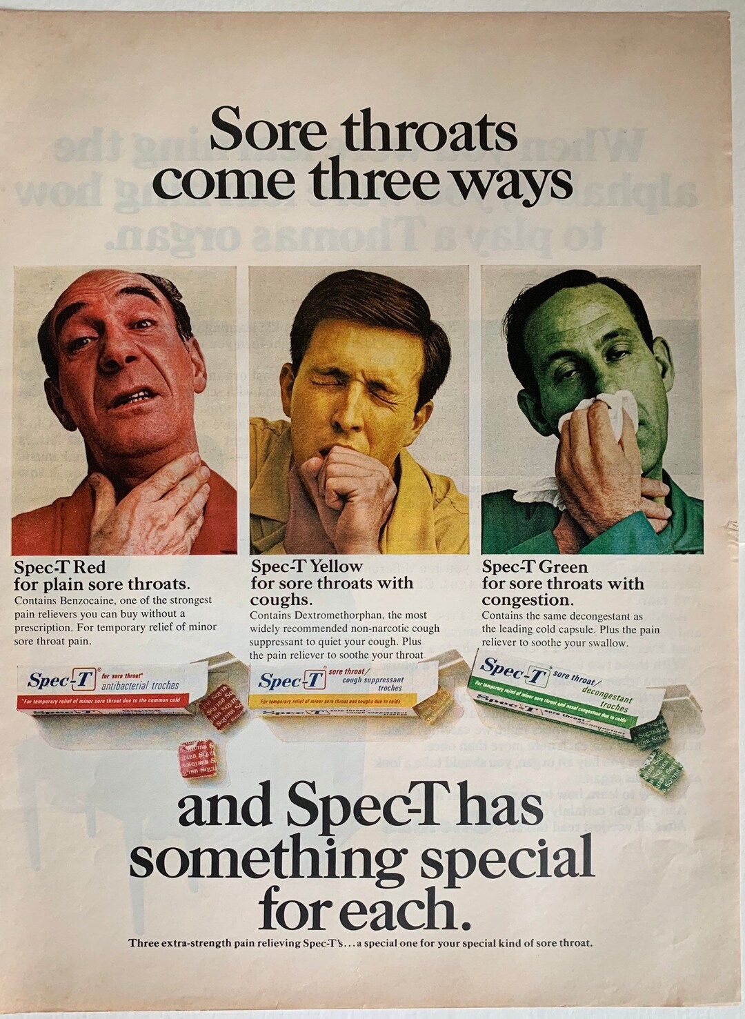 Vintage 1960s Spect Cough Drops Ad Etsy