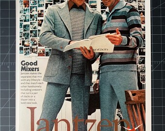 Vintage 1976 Jantzen Herren Kleidung Print Ad