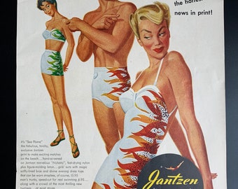 Vintage 1951 jantzen swimwear print ad