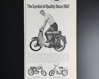 annonce imprimée de motos yamaha vintage des années 1960