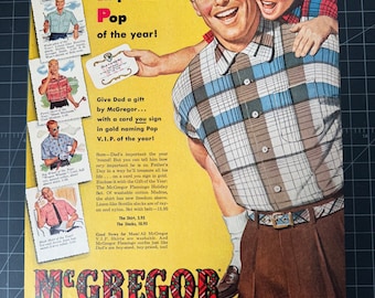 Vintage McGregor's Clothing Print Ad aus den 50er Jahren