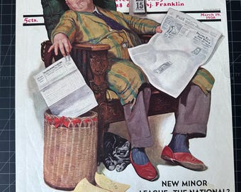 Lettre du samedi soir vintage 1938 - John Newton Howitt - COUVERTURE UNIQUEMENT