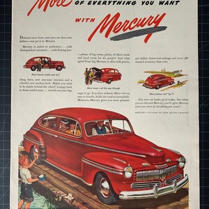 Anuncio vintage impreso con mercurio de los años 40