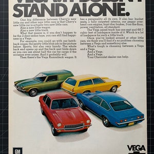 Vintage 1970 chevrolet vega print advertisement