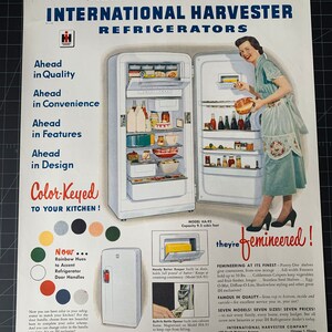 vintage international harvester refrigerator for sale