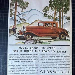 Vintage 1931 Oldsmobile Automobile Print Ad