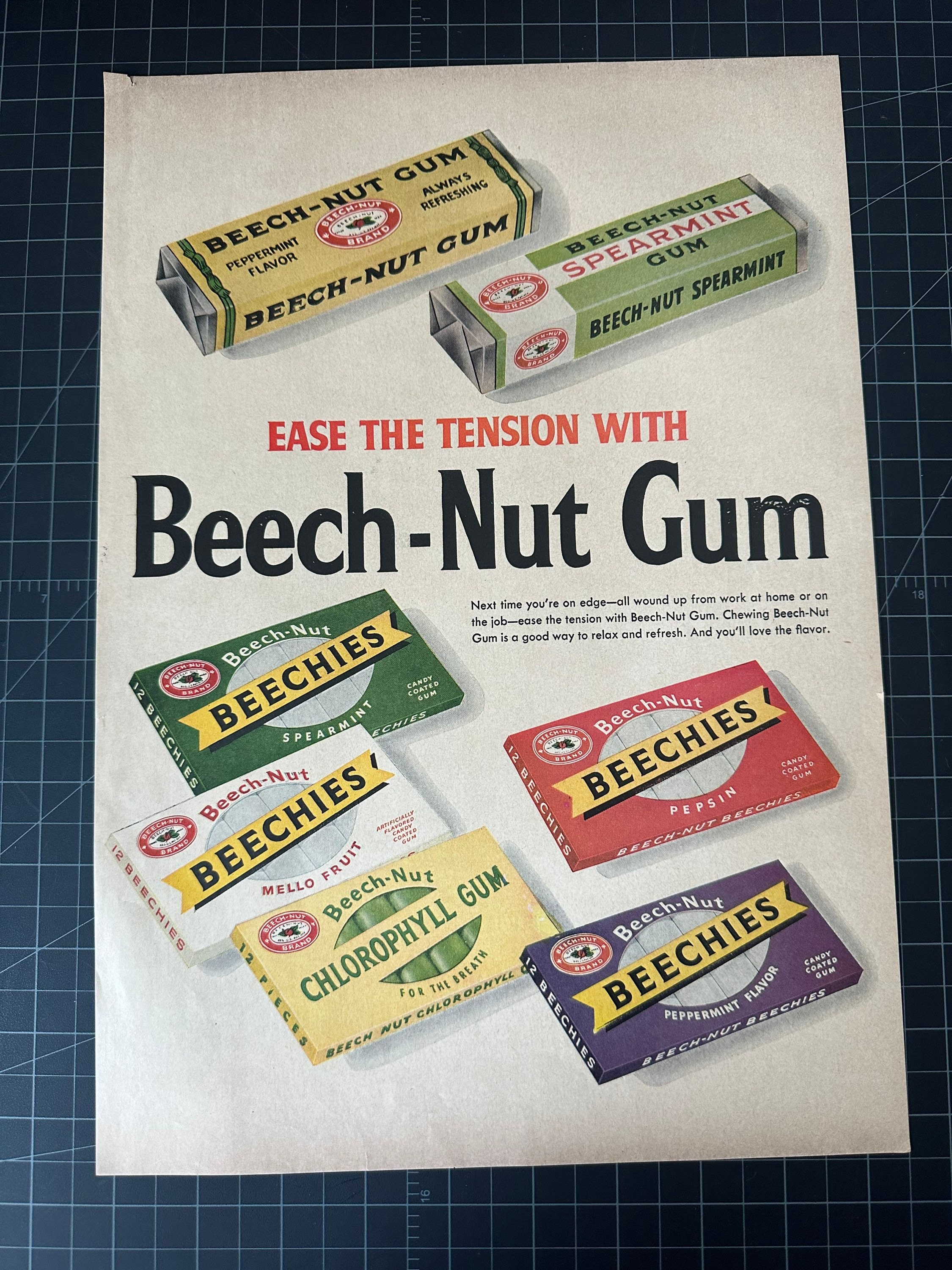 Vintage 1950s Beech-nut Gum Original Advertisement - Etsy