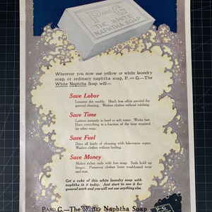 Vintage 1918 p&g soap print advertisement