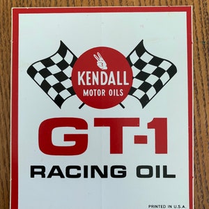 Vintage 1960s Kendall Motor Oils Sticker, Hot Rod, Drag Racing