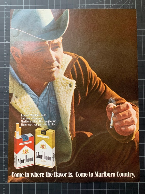 best marlboro cigarettes Vintage 1960s Marlboro Cigarettes Print Advertisement – Original Magazine  Ad – Retro Tobacco Ad