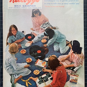 Vintage 1965 Kellogg’s Rice Krispies Cereal Print advertisement
