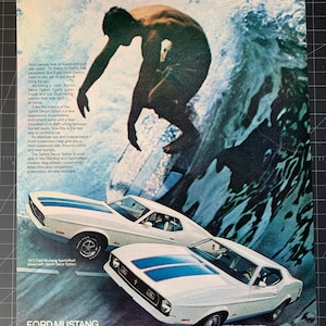 Vintage 1972 Ford Mustang Print advertisement