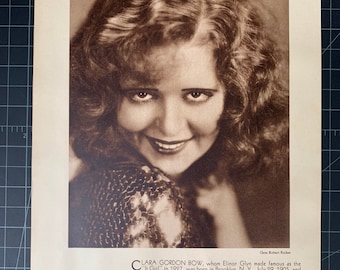 Vintage Clara Bow Photoplay Portrait