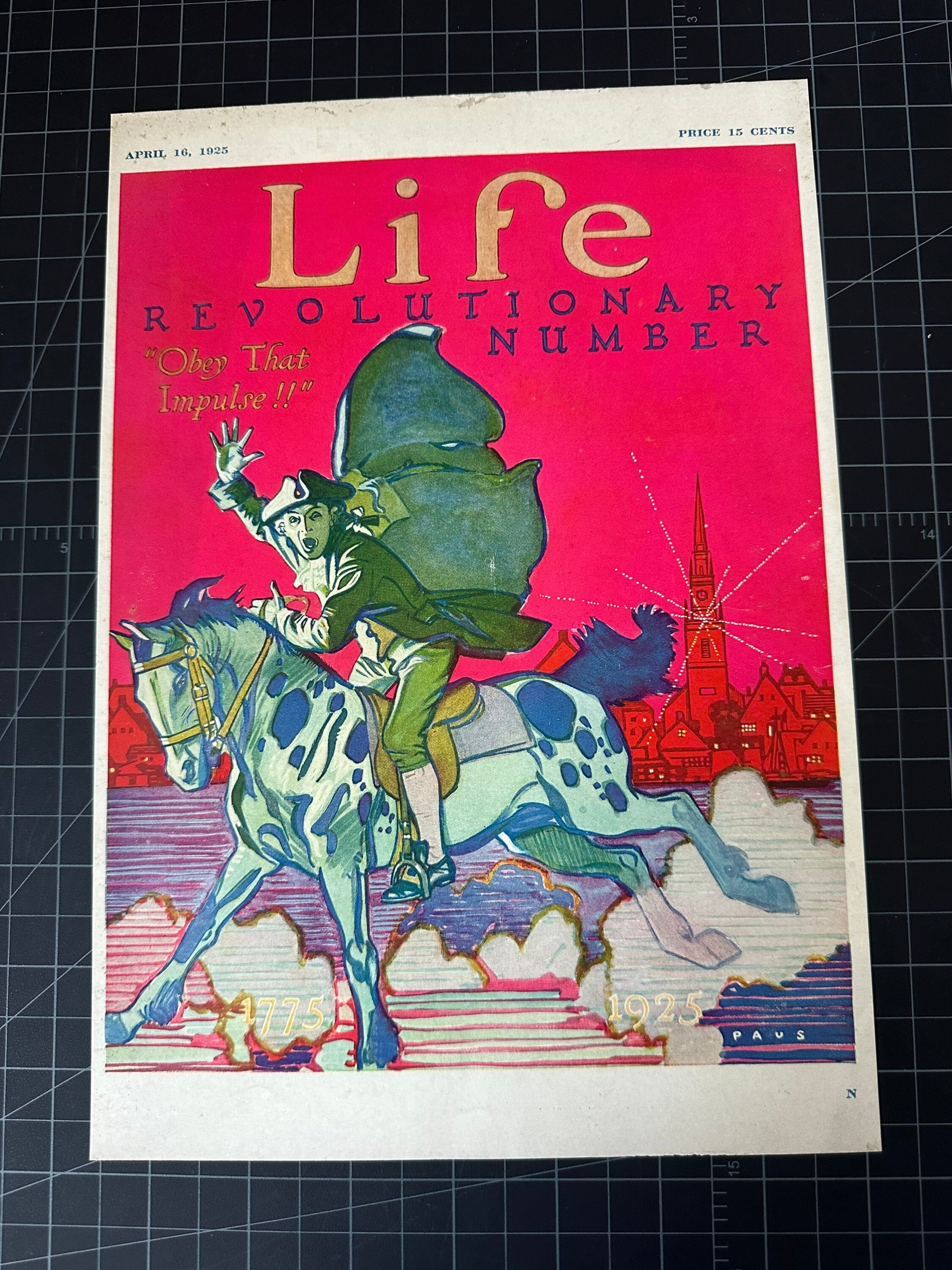 Rare Vintage 1925 Life Magazine Cover Cover Only - Etsy