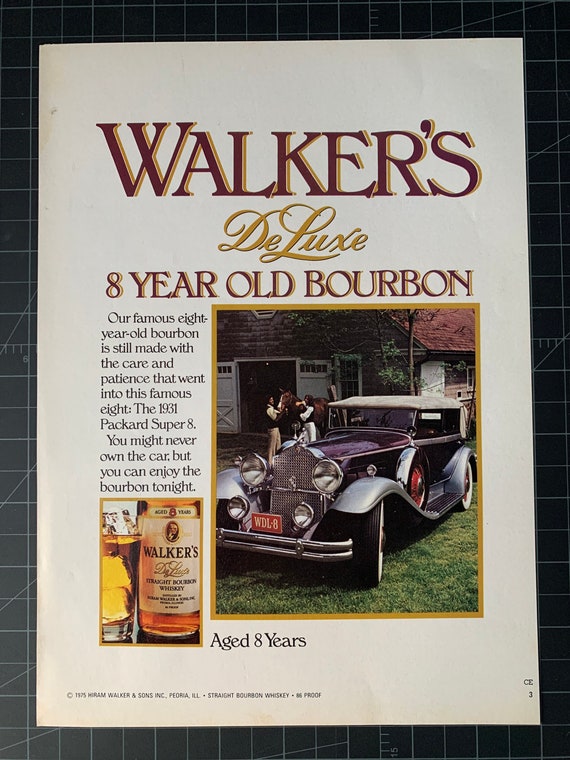 Vintage 1975 Walkers Deluxe Bourbon Whiskey Print Ad Etsy