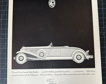 Vintage 1931 chrysler imperial eight print ad
