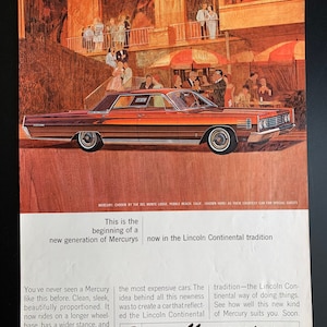Vintage 1966 mercury print advertisement