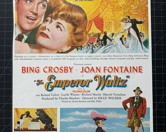 Pubblicità originale del film "The Emperor Waltz" del 1948 - Bing Crosby - Joan Fontaine