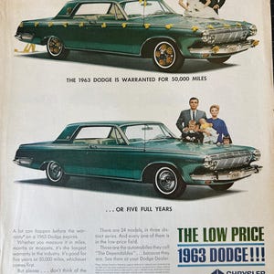Vintage 1963 Dodge Print Ad