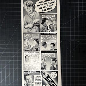 Vintage 1940s Colgate’s Toothpaste Print Ad