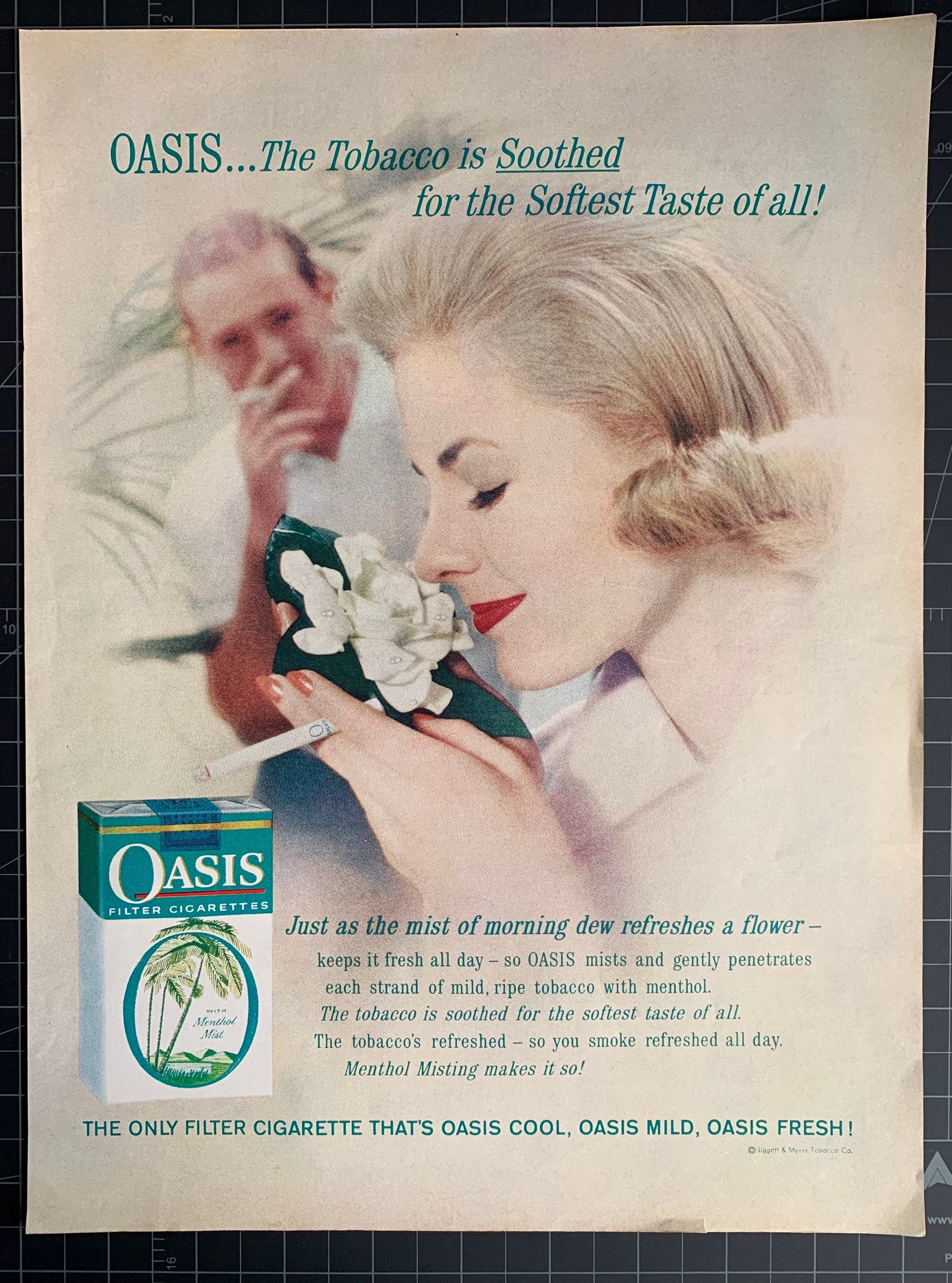 Vintage 1961 Oasis Cigarettes Print Ad - Etsy